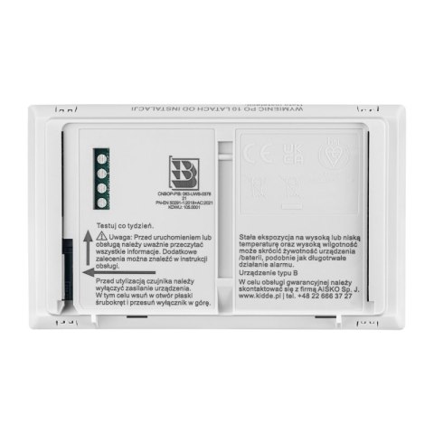 Czujnik czadu z wyświetlaczem i wbudowaną baterią K10DLLCO, gwarancja 10 lat, Kidde KIDDE
