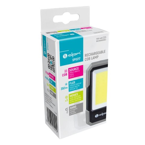 Lampa COB ładowalna, 350 lm, 1000 mAh DPM