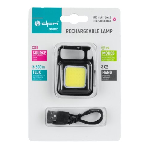 Lampa COB ładowalna, 500 lm, 400 mAh DPM
