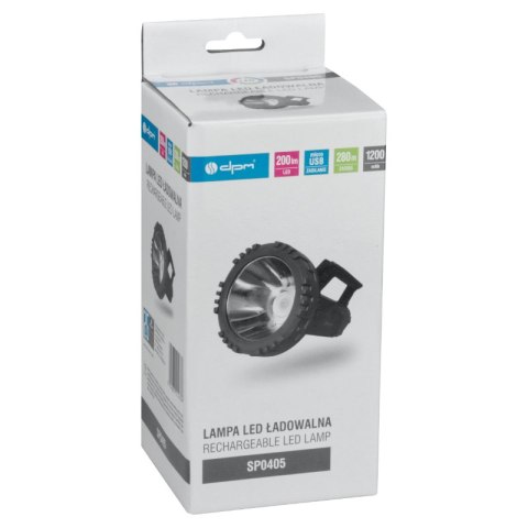 Lampa LED, ładowalna, 200 lm, 1200 mAh DPM