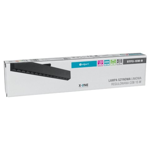 Lampa szynowa LED liniowa regulowana, 15 W, 1350 lm, 4000 K, czarna, X-LINE DPM