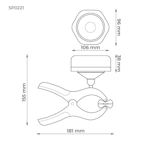 Lampka robocza COB, 220 lm DPM