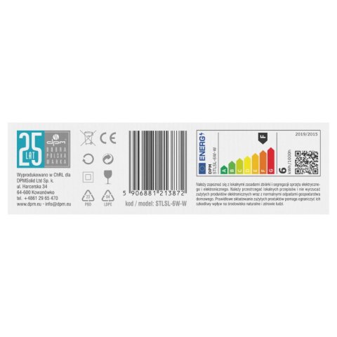 Listwa LED podtynkowa liniowa, 6 W, 540 lm, biała, X-LINE DPM