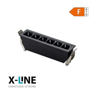 Listwa LED podtynkowa liniowa, 6 W, 540 lm, czarna, X-LINE DPM