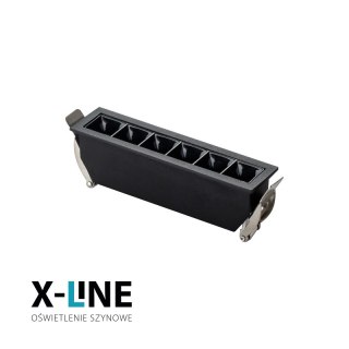 Listwa LED podtynkowa liniowa, 6 W, 540 lm, czarna, X-LINE DPM