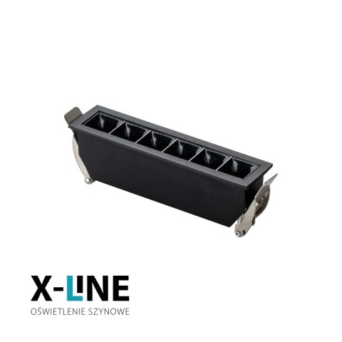 Listwa LED podtynkowa liniowa, 6 W, 540 lm, czarna, X-LINE DPM