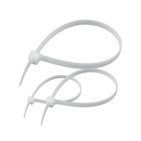 Opaski zaciskowe, 100 / 150 / 200 mm, 60 szt., białe