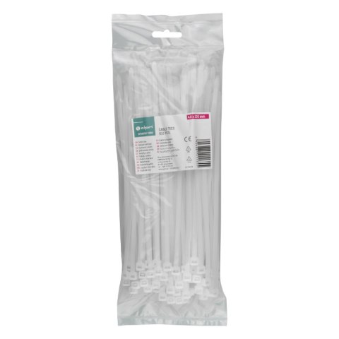 Opaski zaciskowe, 4,8 x 200 mm, 100 szt., białe DPM