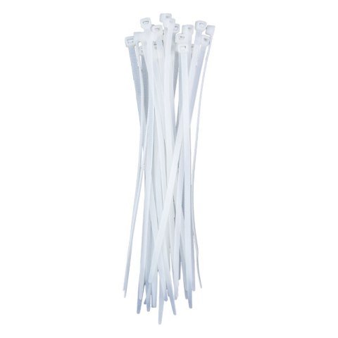 Opaski zaciskowe, 4,8 x 200 mm, 25 szt., białe DPM