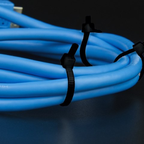 Opaski zaciskowe, 4,8 x 200 mm, 25 szt., czarne DPM