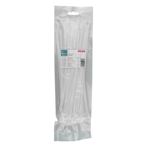 Opaski zaciskowe, 4,8 x 300 mm, 100 szt., białe DPM