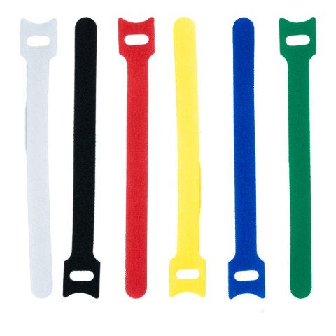 Opaski zaciskowe z rzepem, 6 szt., mix kolorów DPM