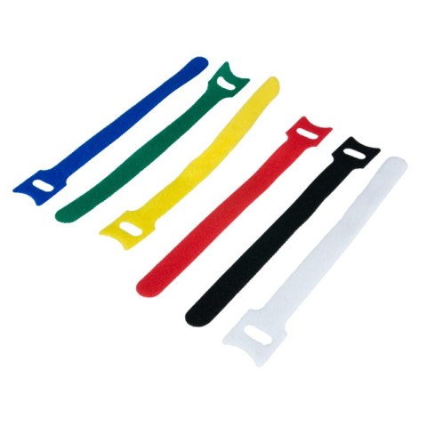 Opaski zaciskowe z rzepem, 6 szt., mix kolorów DPM