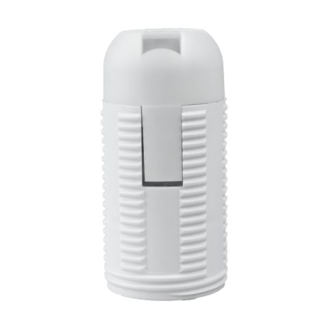 Oprawka E14 z gwintem i kołnierzem, biała DPM