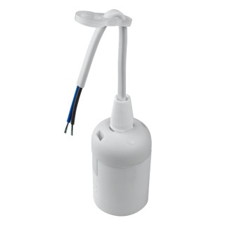 Oprawka budowlana E27 z kablem, biała DPM