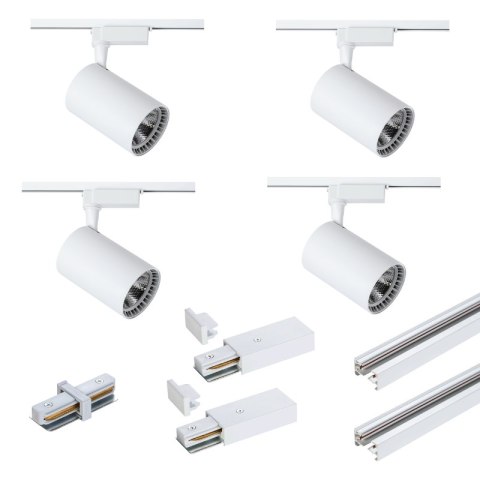 Oświetlenie szynowe - zestaw 4 x 5 W, biały, X-LINE DPM