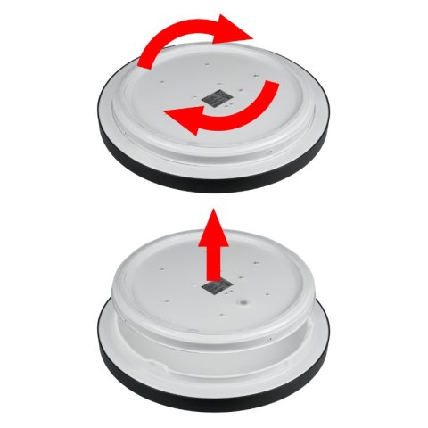 Plafon natynkowy, IP44, 18 W, 4000 K, okrągły, czarny DPM