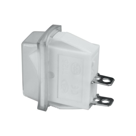 Przełącznik kołyskowy ON/OFF, IP44, 15 A, biały DPM