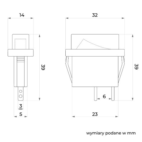 Przełącznik kołyskowy ON/OFF, IP44, 15 A, biały DPM