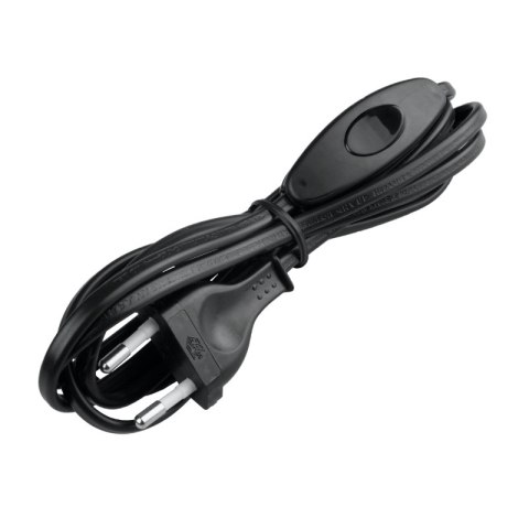 Przewód elektryczny z włącznikiem, czarny, 2 m DPM