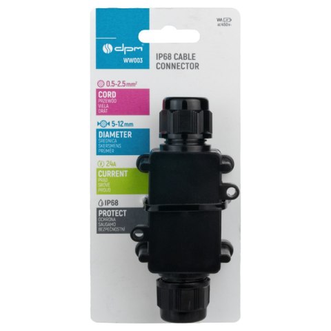 Puszka instalacyjna wodoszczelna, podwójna, 5-12 mm2, IP68 DPM