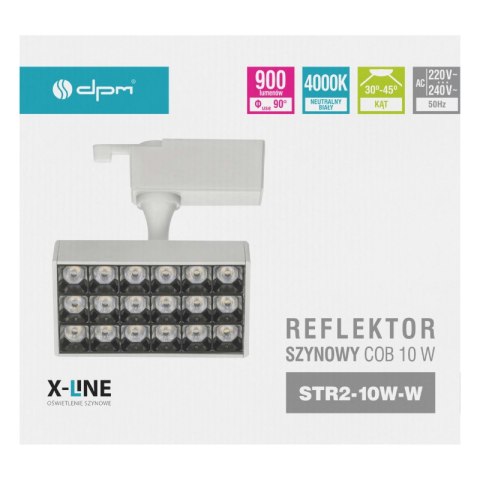 Reflektor szynowy LED, 10 W, 900 lm, 4000 K, biały, X-LINE DPM