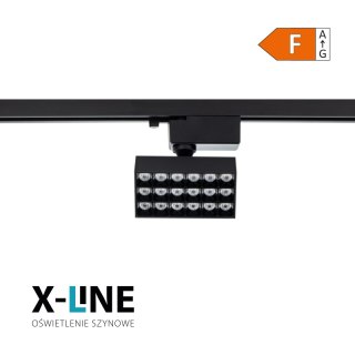 Reflektor szynowy LED, 10 W, 900 lm, 4000 K, czarny, X-LINE DPM