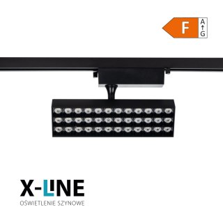 Reflektor szynowy LED, 20 W, 1750 lm, 4000 K, czarny, X-LINE DPM