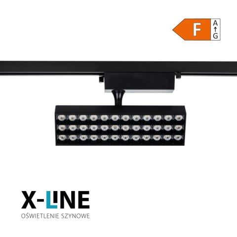 Reflektor szynowy LED, 20 W, 1750 lm, 4000 K, czarny, X-LINE DPM