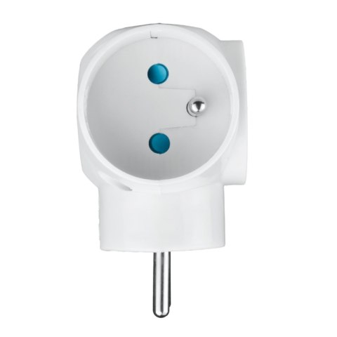 Rozgałęźnik elektryczny, 3 gniazda z uziemieniem, biały DPM