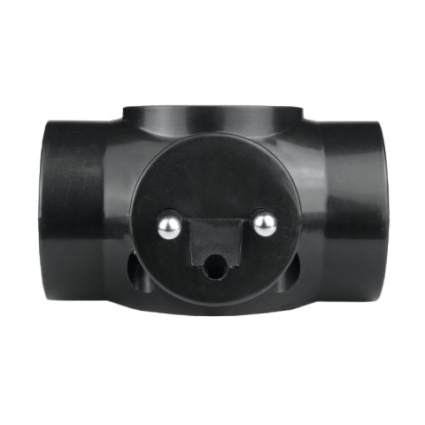 Rozgałęźnik elektryczny, 3 gniazda z uziemieniem, czarny DPM