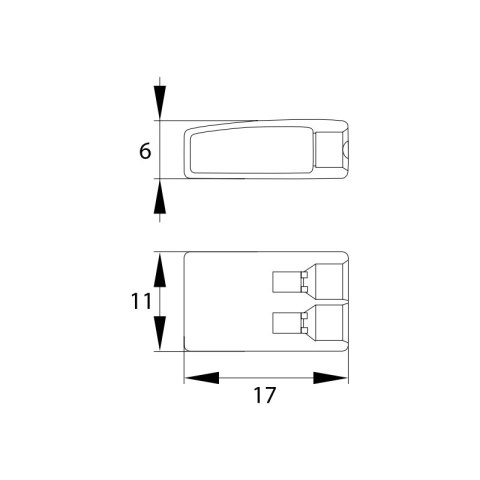 Szybkozłączka instalacyjna drut 2 x 0,5-2,5 mm2, 5 szt.