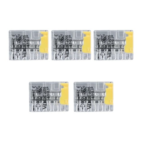 Szybkozłączka instalacyjna drut 5 x 0,5-2,5 mm2, 5 szt. DPM