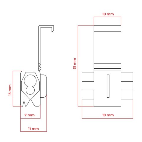 Szybkozłączki elektryczne zaciskowe, 50 szt. DPM