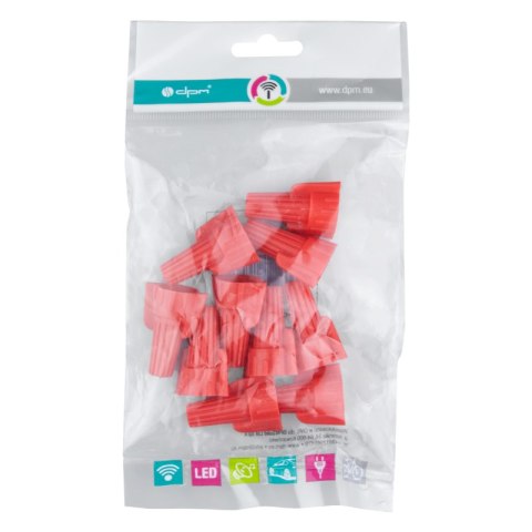 Złączka kablowa nakręcana na przewód, 0,8-8 mm2, czerwona, 10 szt. DPM