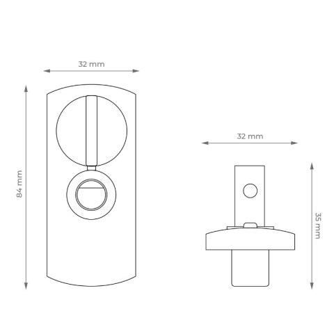 Złączka lampowa do szyny, biała, X-LINE DPM