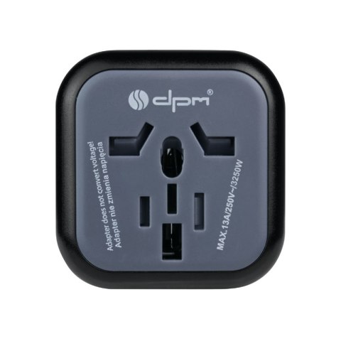 Adapter podróżny Europa, czarny DPM