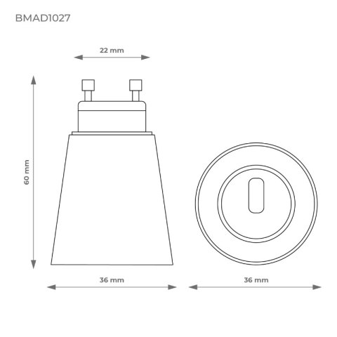 Adapter żarówki GU10 na E27 DPM