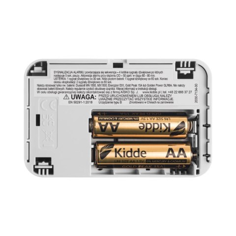 Czujnik czadu bateryjny, gwarancja 3 lata, Kidde KIDDE