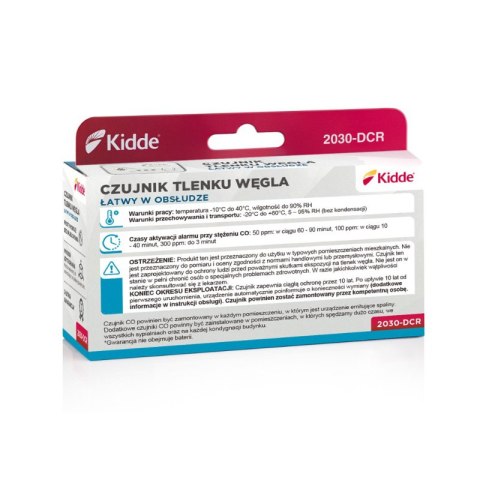 Czujnik czadu bateryjny, gwarancja 3 lata, Kidde KIDDE