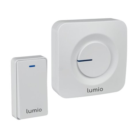 Dzwonek bezprzewodowy kinetyczny, odbiornik AC 230 V, biały, LUMIO