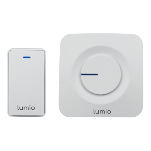 Dzwonek bezprzewodowy kinetyczny, odbiornik AC 230 V, biały, LUMIO