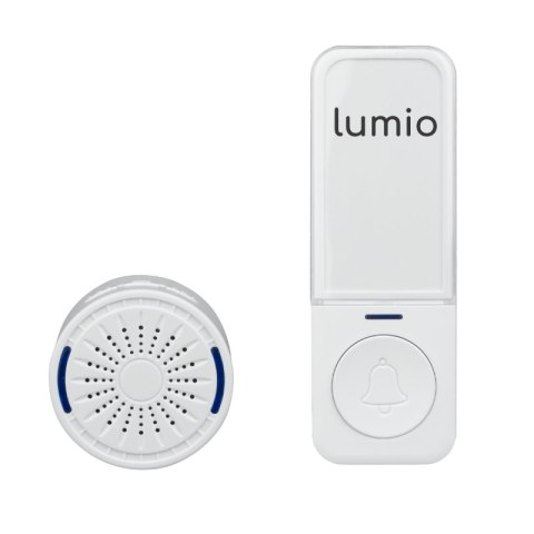 Dzwonek bezprzewodowy kinetyczny, odbiornik AC 230 V, biały, LUMIO