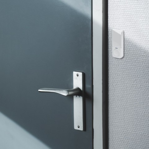 Dzwonek bezprzewodowy kinetyczny, odbiornik AC 230 V, biały, LUMIO