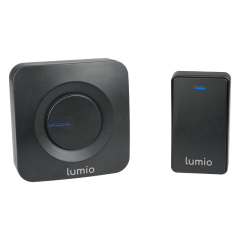 Dzwonek bezprzewodowy kinetyczny, odbiornik AC 230 V, czarny, LUMIO