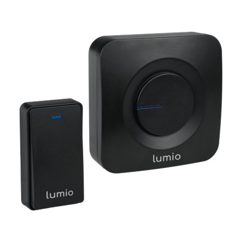 Dzwonek bezprzewodowy kinetyczny, odbiornik AC 230 V, czarny, LUMIO