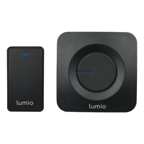 Dzwonek bezprzewodowy kinetyczny, odbiornik AC 230 V, czarny, LUMIO