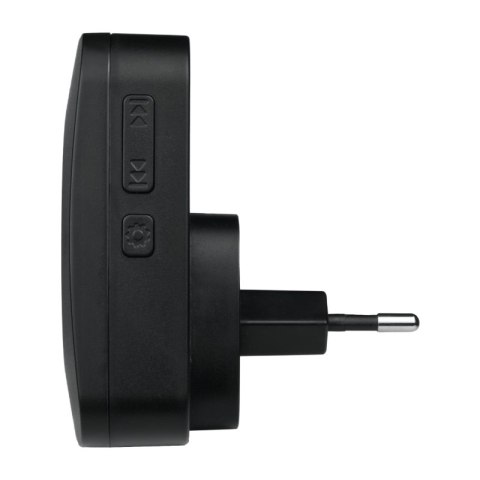 Dzwonek bezprzewodowy kinetyczny, odbiornik AC 230 V, czarny, LUMIO
