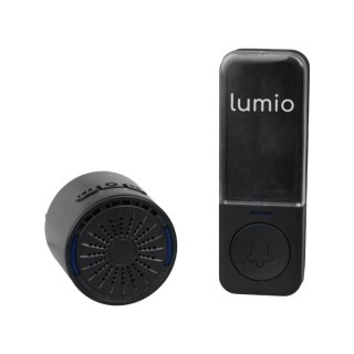 Dzwonek bezprzewodowy kinetyczny, odbiornik AC 230 V, czarny, LUMIO