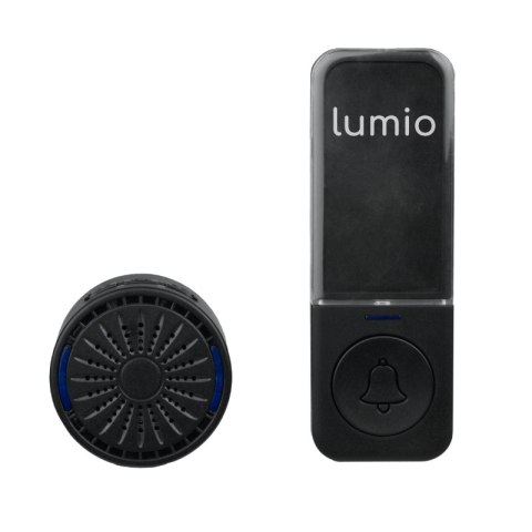 Dzwonek bezprzewodowy kinetyczny, odbiornik AC 230 V, czarny, LUMIO